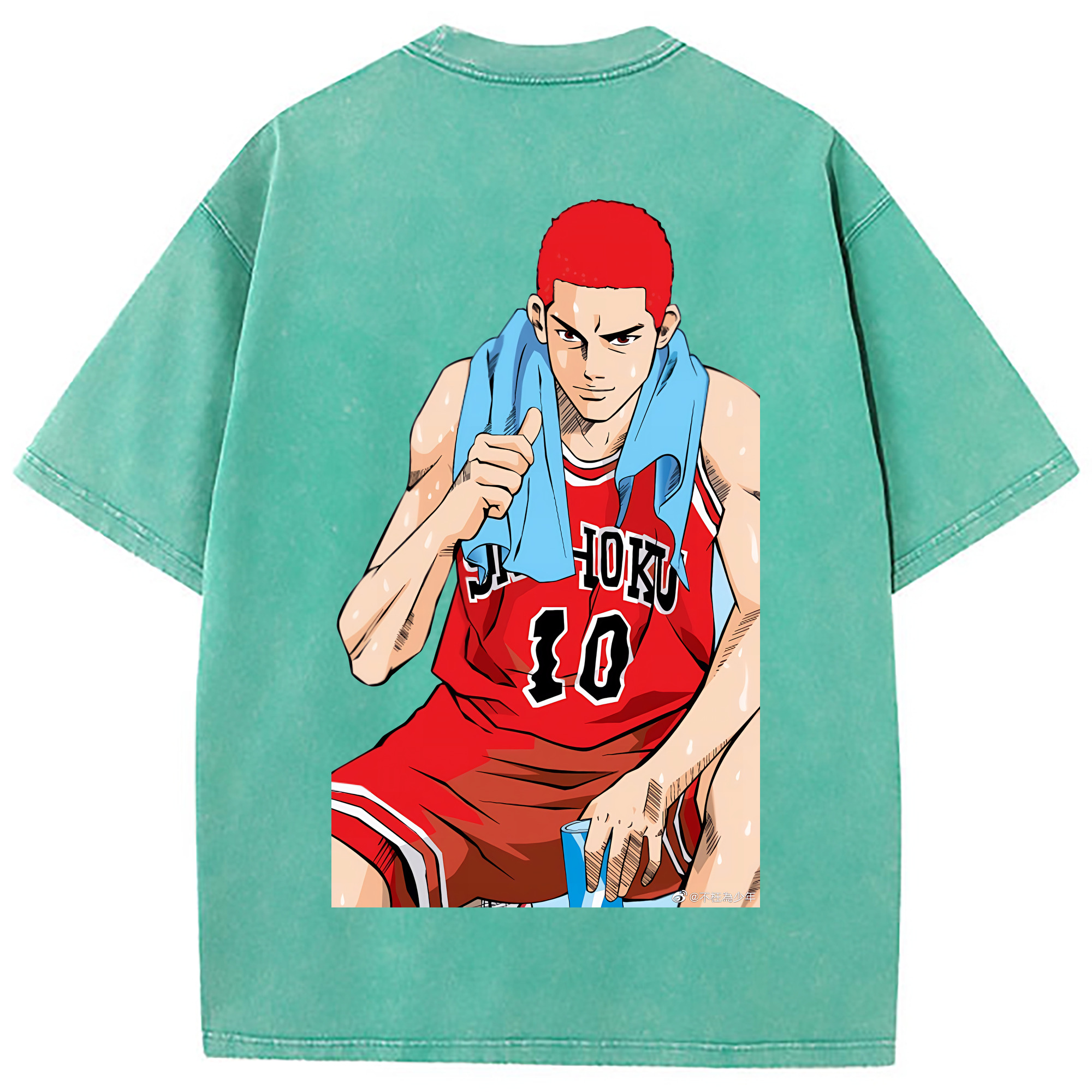 （画像用） SLAM DUNK／スラムダンク 綿100% ヴィンテージ風 半袖Tシャツ（背面プリント）